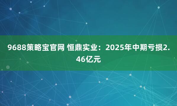 9688策略宝官网 恒鼎实业：2025年中期亏损2.46亿元