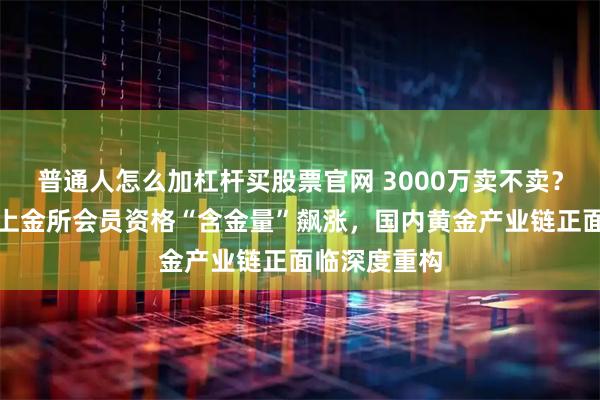 普通人怎么加杠杆买股票官网 3000万卖不卖？税收新政致上金所会员资格“含金量”飙涨，国内黄金产业链正面临深度重构